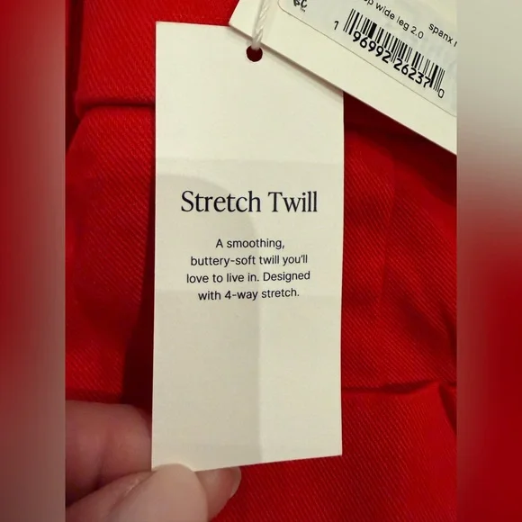 NWT SPANX “Spanx Red” High-Rise Wide Leg Crop Pants - Picture 4 of 5
